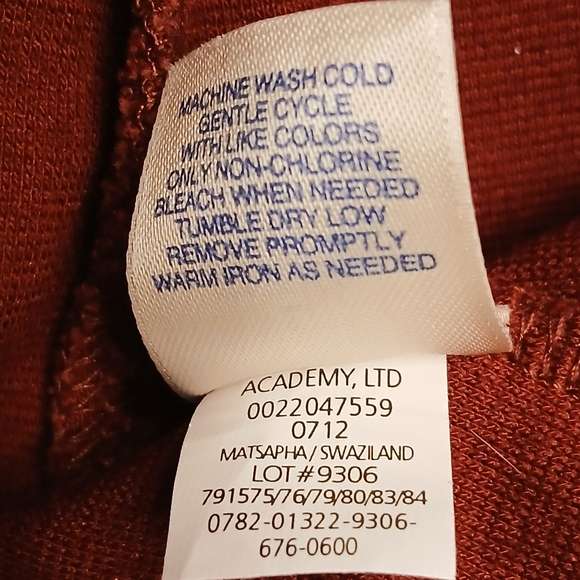 Magellan Sportswear Cardigan Women's Size Large Burgundy Open Front Long Sleeve - Picture 8 of 9